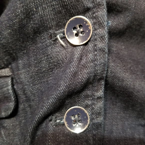 Pilcro and the Letterpress Anthropologie Denim Jean Blazer Small - Picture 14 of 15